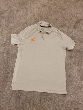 Hurley Men's Polo Shirt with Orange Accent Size Large